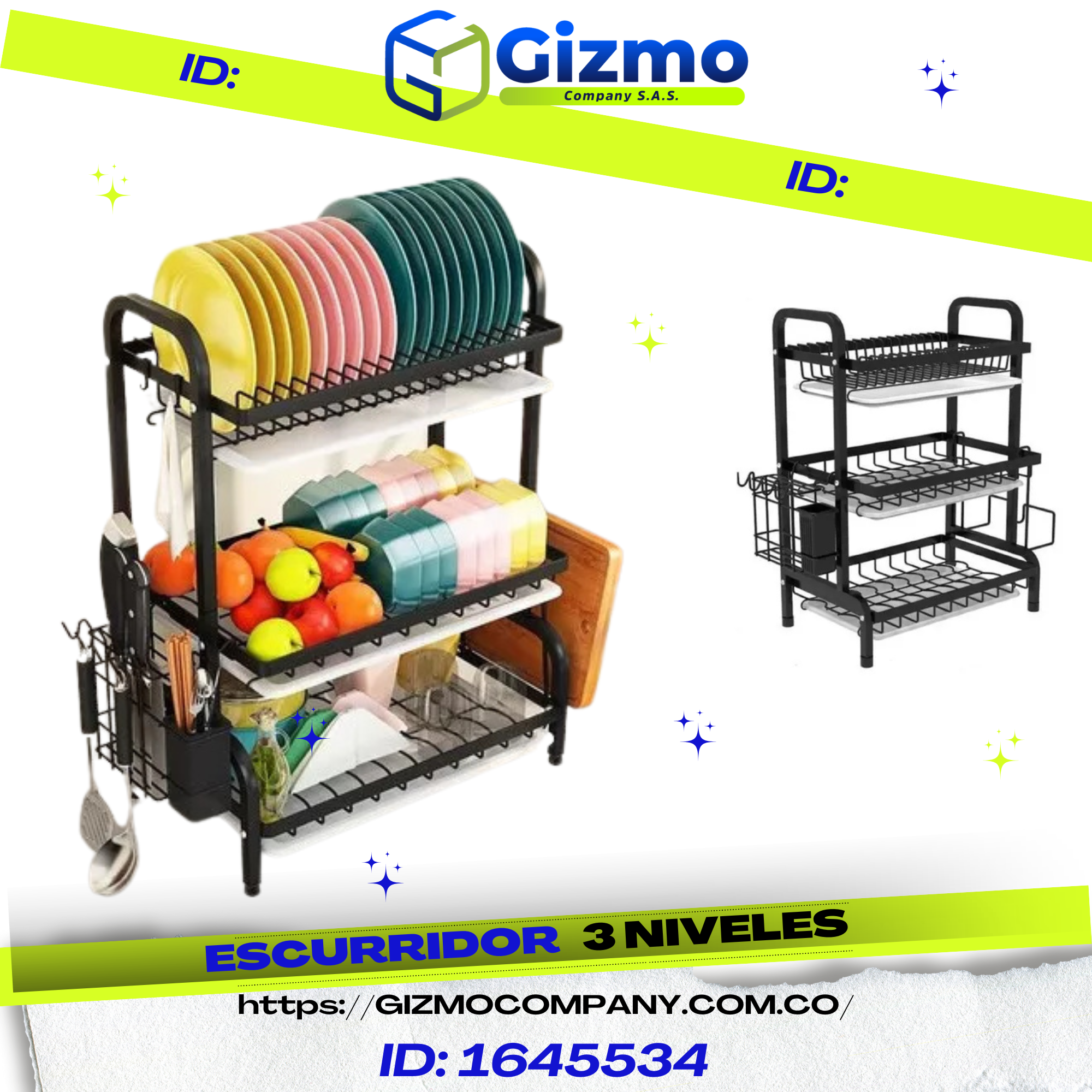 Miniatura 2 de Combo Escurridor 3 Niveles + Afilador